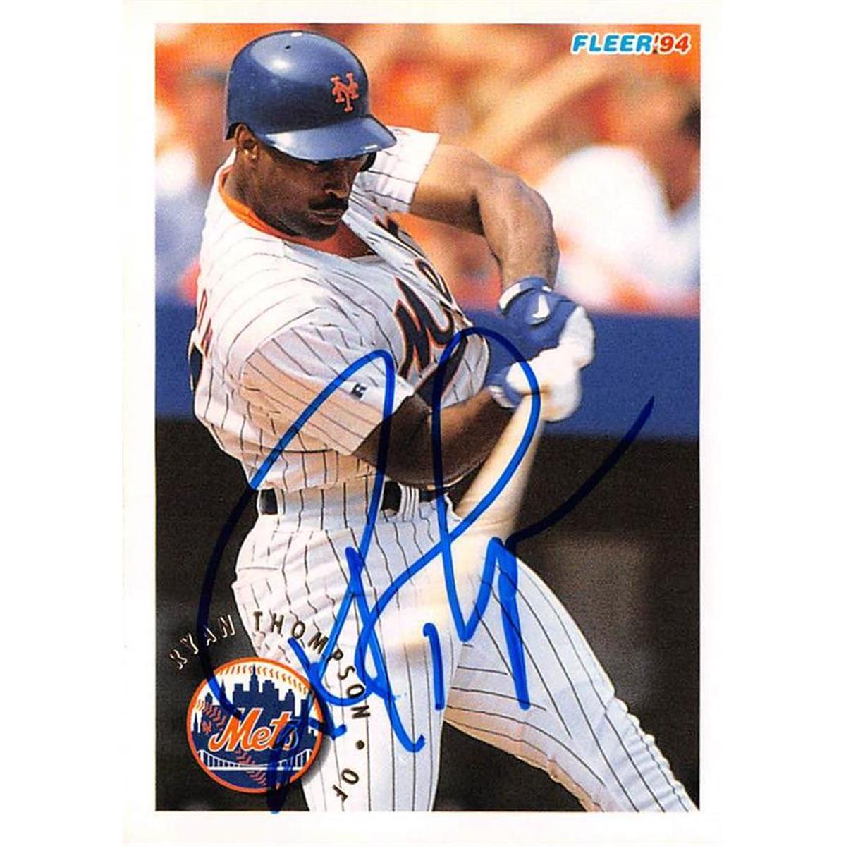 688501 Ryan Thompson Autographed New York Mets 1994 Fleer No.579 Baseball Card