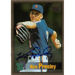 688551 Kirk Presley Autographed New York Mets 1994 Score Gold Rush Draft Rookie No.518 Baseball Card