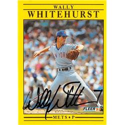 688615 Wally Whitehurst Autographed New York Mets 1991 Fleer No.166 Baseball Card