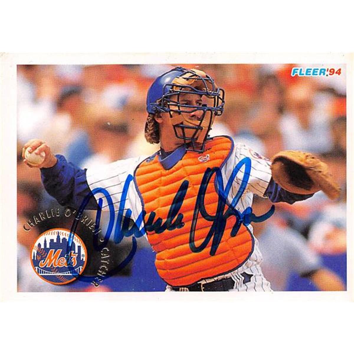 688649 Charlie Obrien Autographed New York Mets 1994 Fleer No.574 Baseball Card