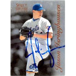 688673 Jason Isringhausen Autographed New York Mets 1996 Pinnacle Select Certified No.16 Baseball Card