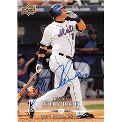 688719 Ryan Church Autographed New York Mets 2008 Upper Deck No.413 Baseball Card