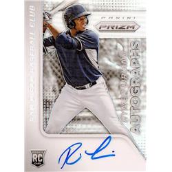 688875 Rymer Liriano Autographed San Diego Padres 2015 Panini Prizm Rookie Refractor No.51 Baseball Card