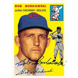 688966 Bob Borkowski Autographed Cincinnati Reds 1954 Topps Archives 1994 No.138 Baseball Card