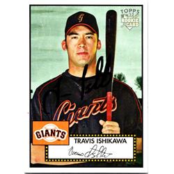 689040 Travis Ishikawa Autographed San Francisco Giants, JZ 2006 Topps 52 Rookie No.141 Baseball Card