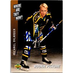 689096 Michael Nylander Autographed Calgary Flames, Finland 1995 Upper Deck Rookie Picture No.237 Hockey Card