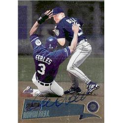 676564 David Bell Autographed Seattle Mariners 2000 Topps Stadium Club No.124 Chrome Baseball Card