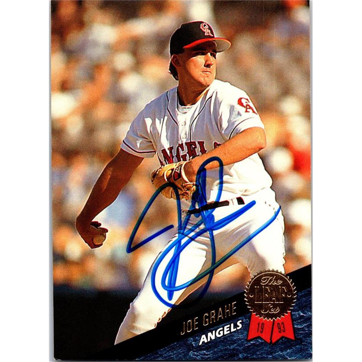 676583 Joe Grahe Autographed California Angels 1993 Leaf No.372 Baseball Card