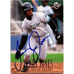 676604 Terry Jones Autographed New Haven Ravens 1996 Fleer Excel Rookie No.155 Baseball Card