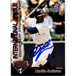 676648 Austin Jackson Autographed Scranton Yankees 2009 Choice Rookie No.12 Baseball Card
