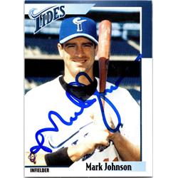 676661 Mark Johnson Autographed Norfolk Tides 2000 Blueline Rookie No.11 Baseball Card