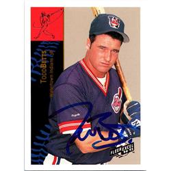 676733 Todd Betts Autographed Watertown Indians 1994 Fleer Excel No.36 Baseball Card