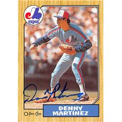 676994 Dennis Martinez Autographed Montreal Expos 1987 O-Pee-Chee No.252 Baseball Card