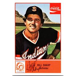 677150 Bill Sharp Autographed Spokane Indians 1977 Cramer Sports Rookie No.6 Baseball Card