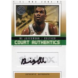 677248 Al Jefferson Autographed Boston Celtics 2004 Fleer Court Authentics No.CAAAJ LE 45-200 Basketball Card