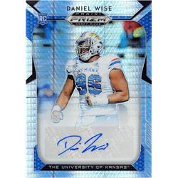 677291 Daniel Wise Autographed Kansas Jayhawks 2019 Panini Prizm Rookie Refractor No.185 LE 24-75 Football Card