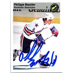 677390 Philippe Boucher Autographed Rochester Americans 1993 Classic Prospects No.68 Hockey Card