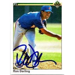 246633 Ron Darling Autographed New York Mets 1990 Upper Deck No.241 Baseball Card