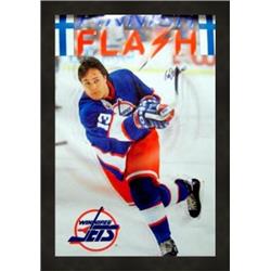 Picture of Autograph Warehouse 664605 24 x 36 in. Teemu Selanne Autographed Framed Winnipeg Jets Finnish Flash SC Poster