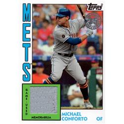 664851 Michael Conforto Player Worn Jersey Patch New York Mets 2019 Topps No.84RMO Baseball Card