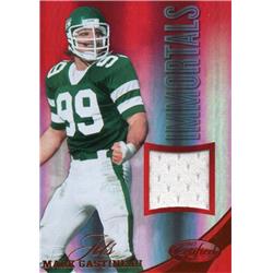 664890 Mark Gastineau Player Worn Jersey Patch New York Jets 2012 Panini Immortals Refractor No.232 LE 7-65 Football Card