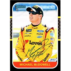 664924 Michael Mcdowell Autographed NASCAR Driver, Auto Racing & SC 2020 Donruss No.136 Trading Card