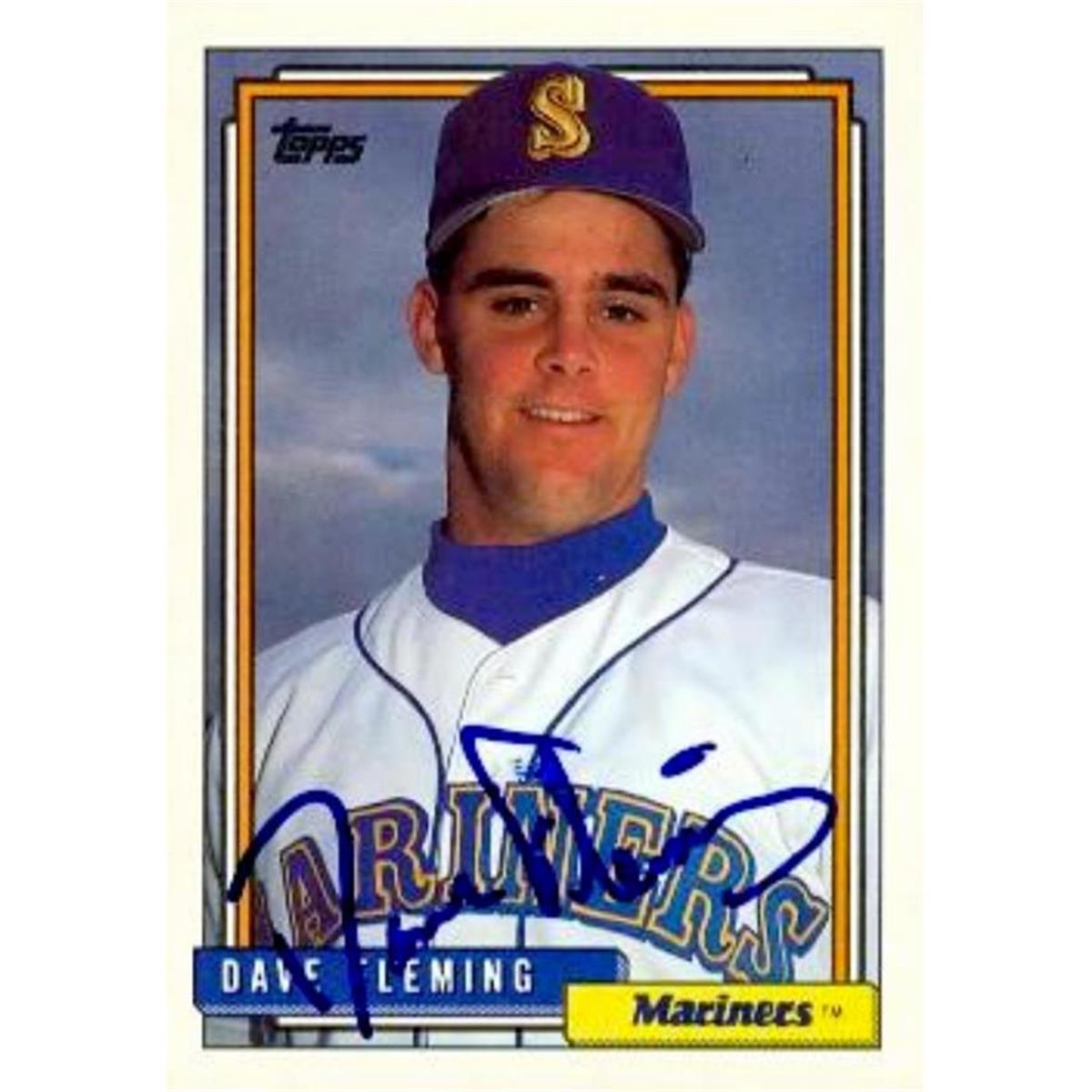 665080 Dave Fleming Autographed Seattle Mariners 1992 Topps No.192 Baseball Card
