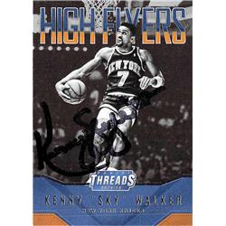 665438 Kenny Walker Autographed New York Knicks 2016 Panini Threads No.5 High Flyers Basketball Card