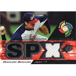 724469 Shunsuke Watanabe Player Worn Jersey Patch Japan 2006 Upper Deck World Baseball Classic Wbc No.WMSW Baseball Card