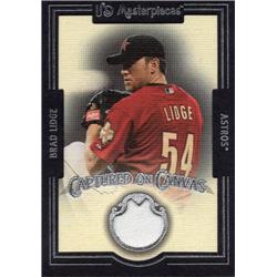 724502 Brad Lidge Player Worn Jersey Patch Houston Astros 2007 Upper Deck Masterpieces Canvas No.CCBL Baseball Card