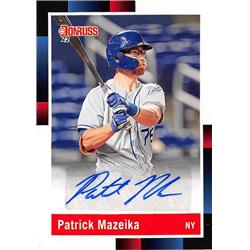724619 Patrick Mazeika Autographed New York Mets 2020 Donruss 1988 Retro No.R88SPM Baseball Card