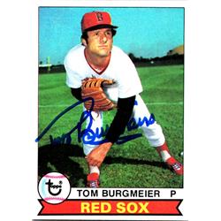 724654 Tom Burgmeier Autographed Boston Red Sox, SC 1979 Topps No.524 Baseball Card