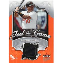 724758 Miguel Tejada Player Worn Jersey Patch Baltimore Orioles 2006 Fleer Ultra No.FGMT Baseball Card