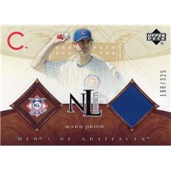 724811 Mark Prior Player Worn Jersey Patch Chicago Cubs 2005 Upper Deck Artifacts No.NLMP Baseball Card