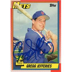 725017 Gregg Jefferies Autographed New York Mets 2005 Topps Fan Favorites No.58 Rookie Cup Baseball Card
