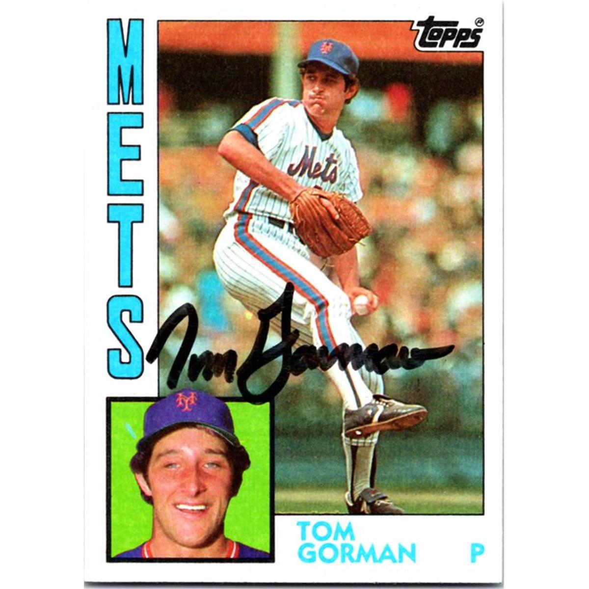 725130 Tom Gorman Autographed New York Mets 1984 Topps No.774 Baseball Card