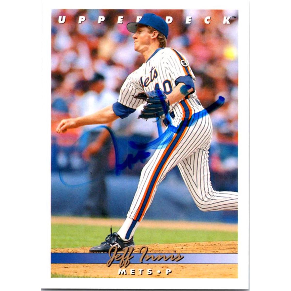 725137 Jeff Innis Autographed New York Mets 1992 Upper Deck No.119 Baseball Card