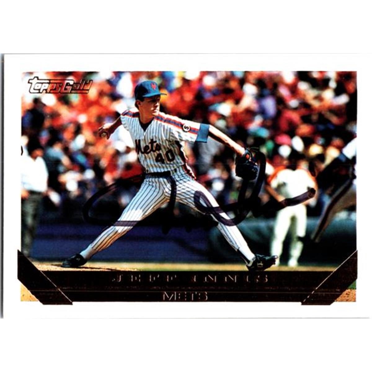 725141 Jeff Innis Autographed New York Mets 1993 Topps Gold No.297 Baseball Card