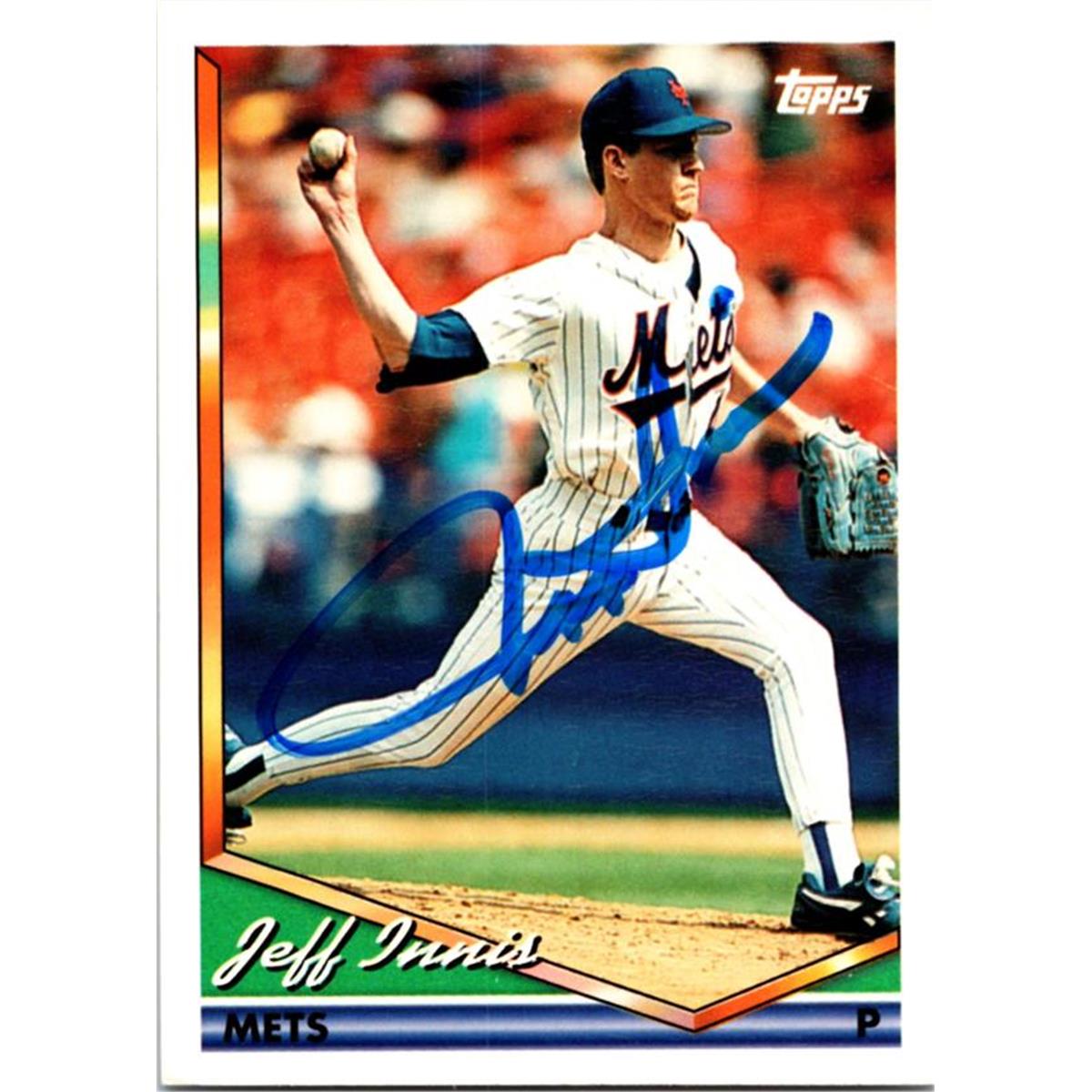 725142 Jeff Innis Autographed New York Mets 1994 Topps No.37 Baseball Card