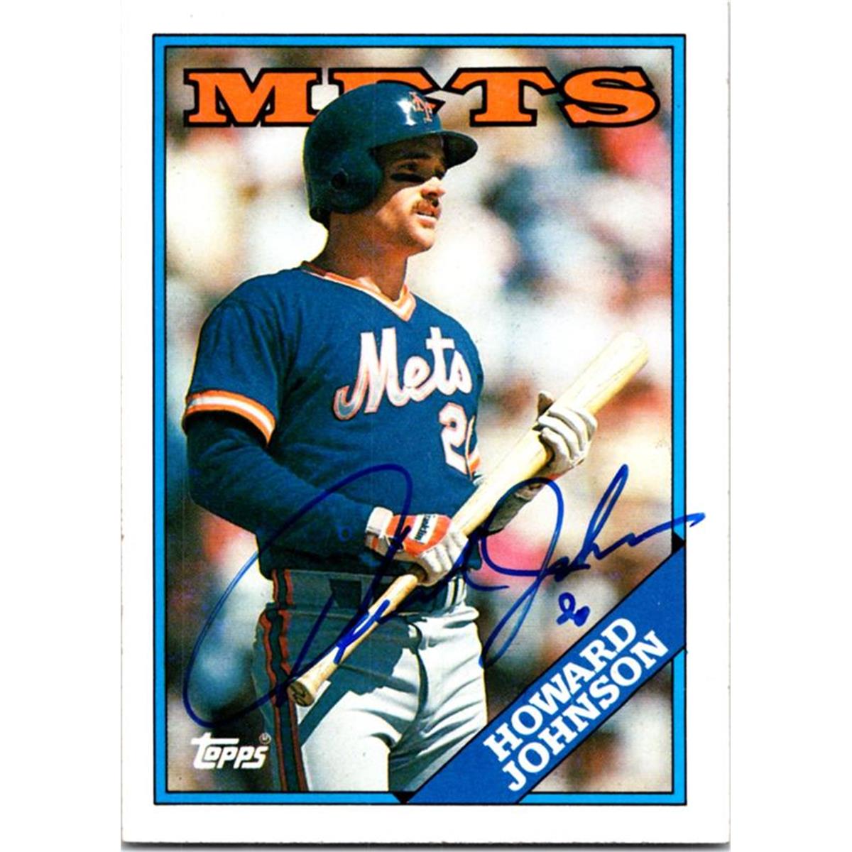 725170 Howard Johnson Autographed New York Mets 1988 Topps No.85 Baseball Card