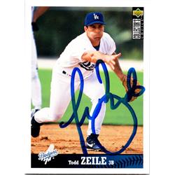 725256 Todd Zeile Autographed Los Angeles Dodgers 1997 Upper Deck No.364 Baseball Card