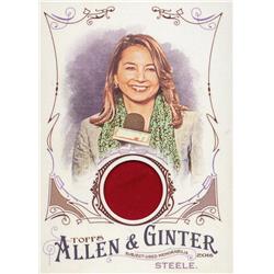 725265 Michele Steele Used Worn Relic Patch Sportscaster 2016 Topps Allen & Ginter No.FSRBMST Trading Card