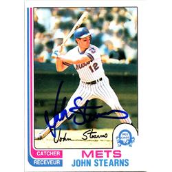 725331 John Stearns Autographed New York Mets 1982 O-Pee-Chee No.232 Baseball Card