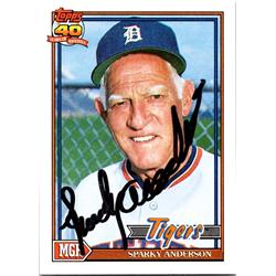 Sparky Anderson - Trading/Sports Card Signed