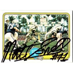 725838 Matt Snell Autographed New York Jets, SC 1981 Fleer Super Bowl No.59 Football Card