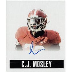 725846 C.J. Mosley Autographed Alabama Crimson Tide 2014 Leaf Originals Mini No.CJM Football Card -  Autograph Warehouse