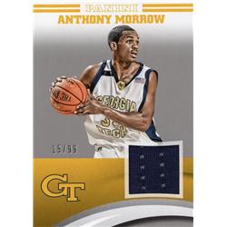 Picture of Autograph Warehouse 654470 Anthony Morrow Player Worn Jersey Patch Georgia Tech Yellow Jackets 2016 Panini Team Collection Silver No.AMGT LE 15-19 Basketball Card