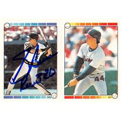 703270 Sid Bream Signed Pittsburgh Pirates 1989 Topps Sticker Mini No.310 Baseball Card