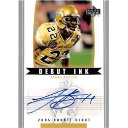 703497 James Butler Signed Georgia Tech Yellow Jackets 2005 Upper Deck Debut Ink Rookie No.DIJB Football Card