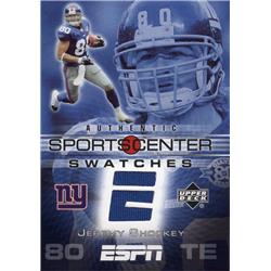 703511 Jeremy Shockey Player Worn Jersey Patch New York Giants 2005 Upper Deck Espn Sportscenter No.SCSJS Football Card